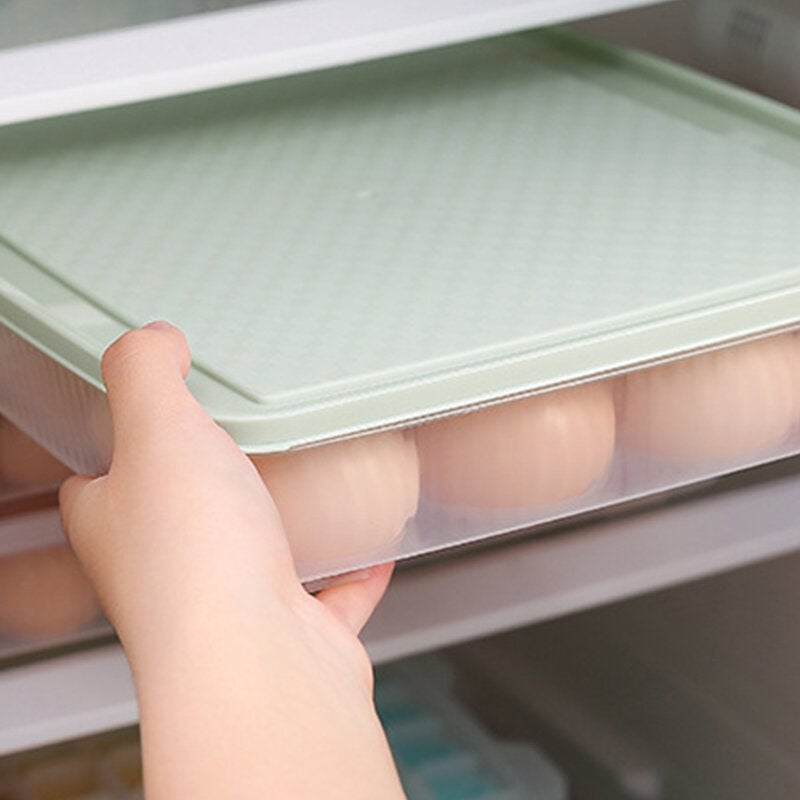 Kitchen 24 Grid Egg Carton Refrigerator Storage Box Portable Picnic Plastic Egg Carton Egg Tray Image 5