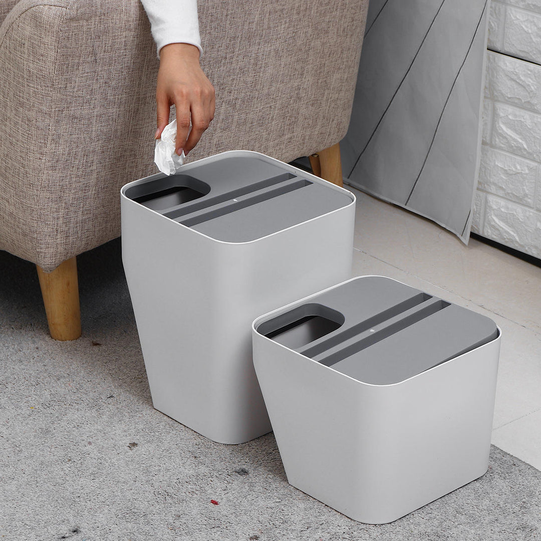 Kitchen Bathroom Trash Can Stacked Sorting Waste Bins Recycling Household Image 9