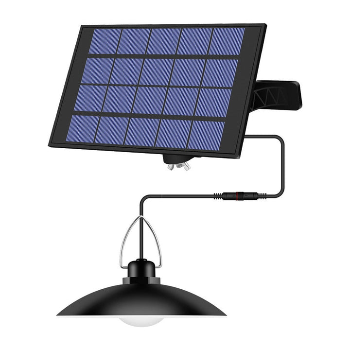 LED Solar Panel Light Powered Pendant Hanging Indoor Lamp Waterproof For Camping Garden Yard Cafe Bar Club Shed Lighting Image 1