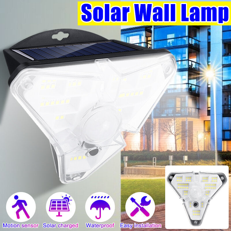 LED Solar Human Body Induction Wall Lamp Smart Light Control Outdoor Flood Light Household Garden Light Image 3