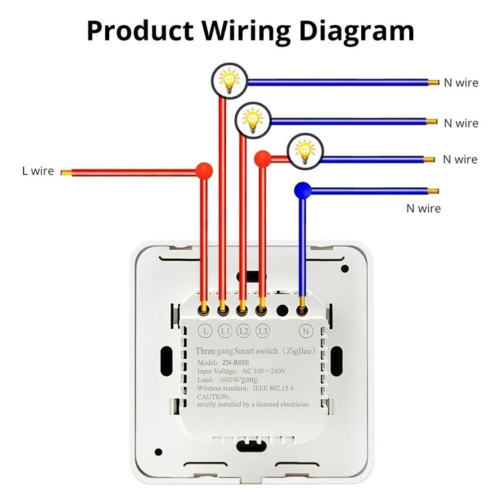 Light Switch with Aluminum Frame Glass No Neutral 1/2/3 Gang Touch Switch Alexa Google Home Assistant Control Image 5