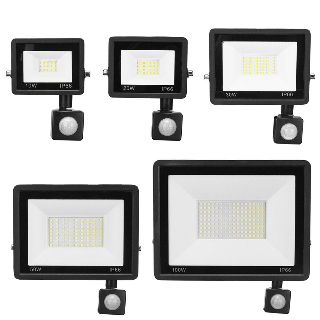 LED FloodLight PIR Motion Sensor Reflector LED Flood Light Waterproof IP66 Spotlight Wall Outdoor Lighting Image 1