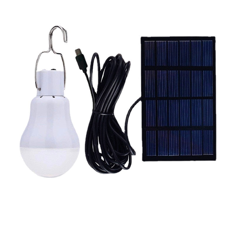 LED Solar Bulb with Hook Light Outdoor Waterproof Camping Solar Lamp Energy Saving Bulb Garden Courtyard Path Lighting Image 1