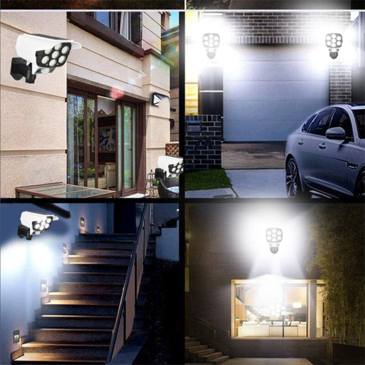 LED Solar Simulation Monitor Anti-thief Lamp Remote Control Virtual Camera Sensor Street lamp Outdoor Wall Lamp Image 2