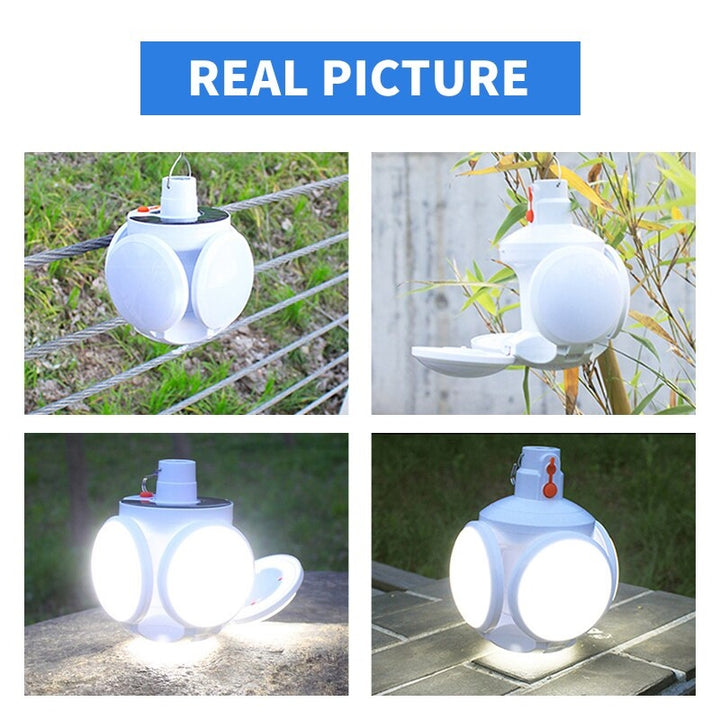 LED Bulb Solar Light Outdoor Waterproof Emergency Rechargeable Bulb Light Camping Garden Lighting Solar Lamp Image 2