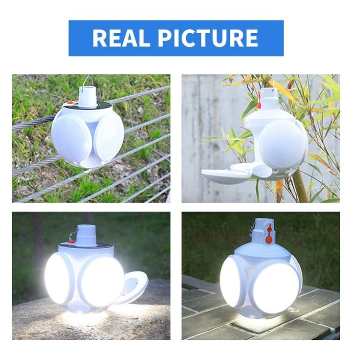 LED Bulb Solar Light Outdoor Waterproof Emergency Rechargeable Bulb Light Camping Garden Lighting Solar Lamp Image 2