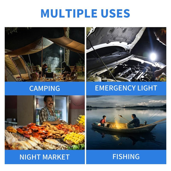 LED Bulb Solar Light Outdoor Waterproof Emergency Rechargeable Bulb Light Camping Garden Lighting Solar Lamp Image 3