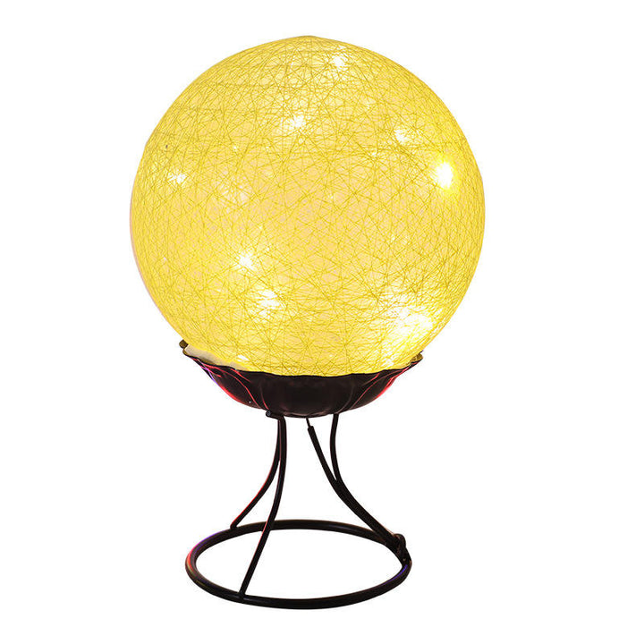 LED Linen Rattan Ball Desk Lamp USB Creative Romantic Night Light with Switch Button Image 7