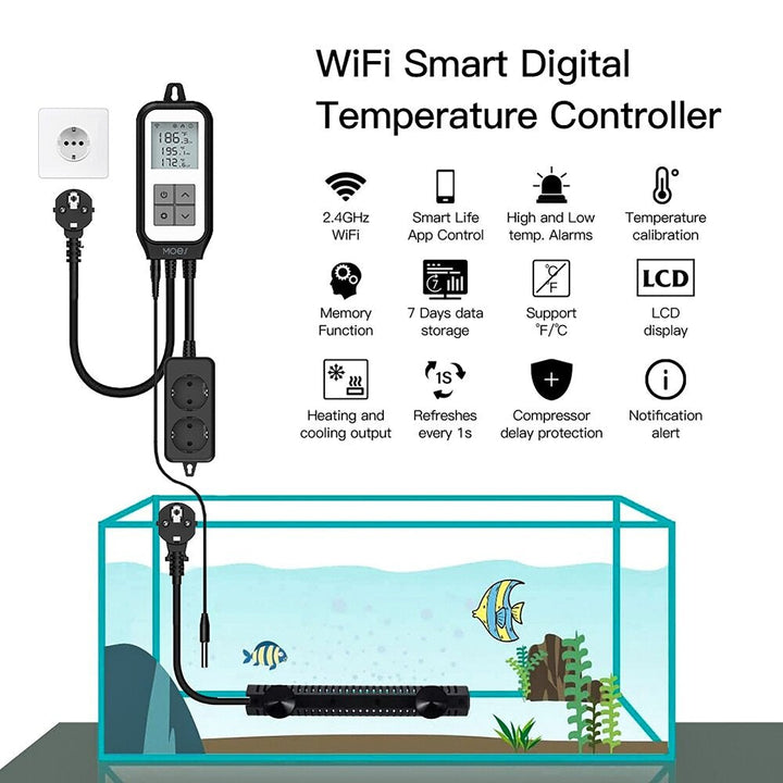 LED Display WiFi Tuya Smart Digital Thermostat Socket App Remote Control Agricultural Household Temperature Regulator Image 3