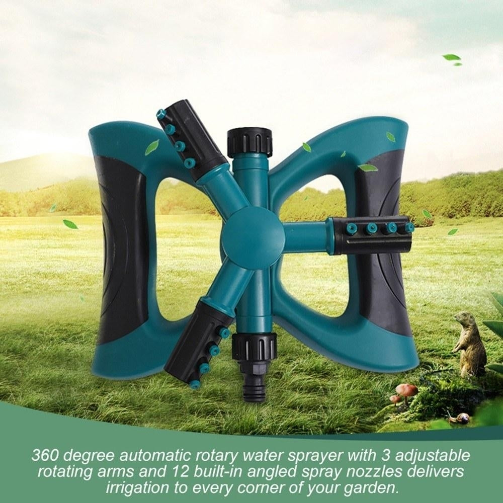 Lawn Sprinkler, Water Sprinklers for Garden Yard, Automatic 360 Degree Rotating Irrigation Sprayer Image 5