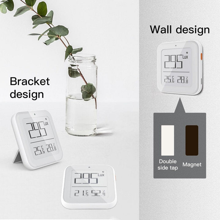 LCD Display Intelligent Battery Powered Light Sensing Temperature and Humidity Sensor Image 5