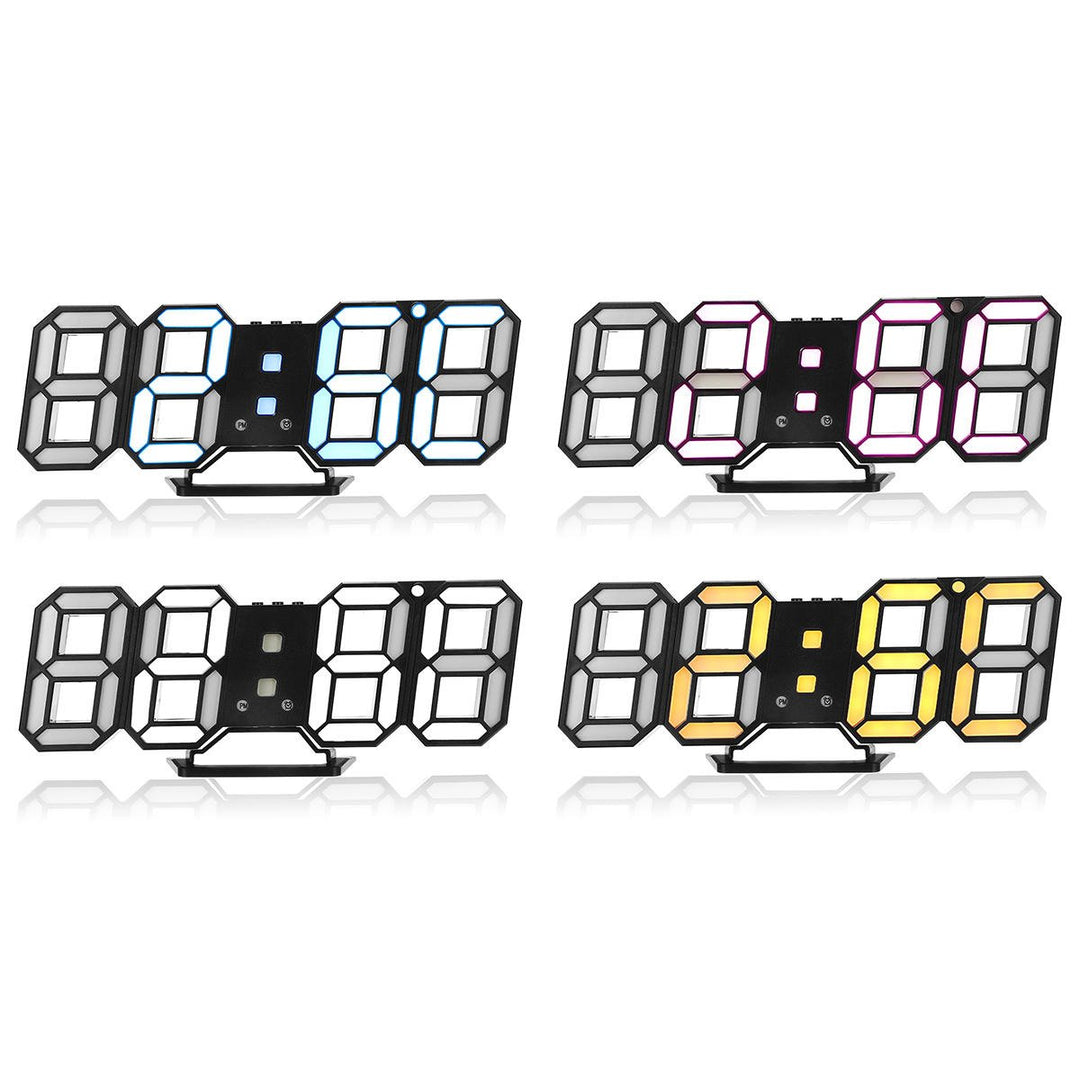 Large Modern Design Digital Led Wall Clock Watches 24 Or 12-Hour Display Image 1