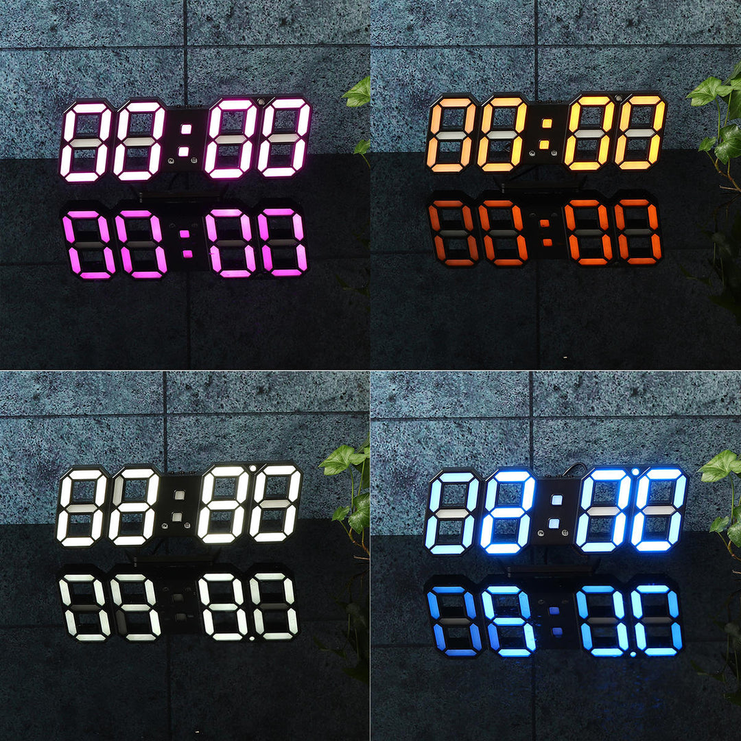 Large Modern Design Digital Led Wall Clock Watches 24 Or 12-Hour Display Image 7