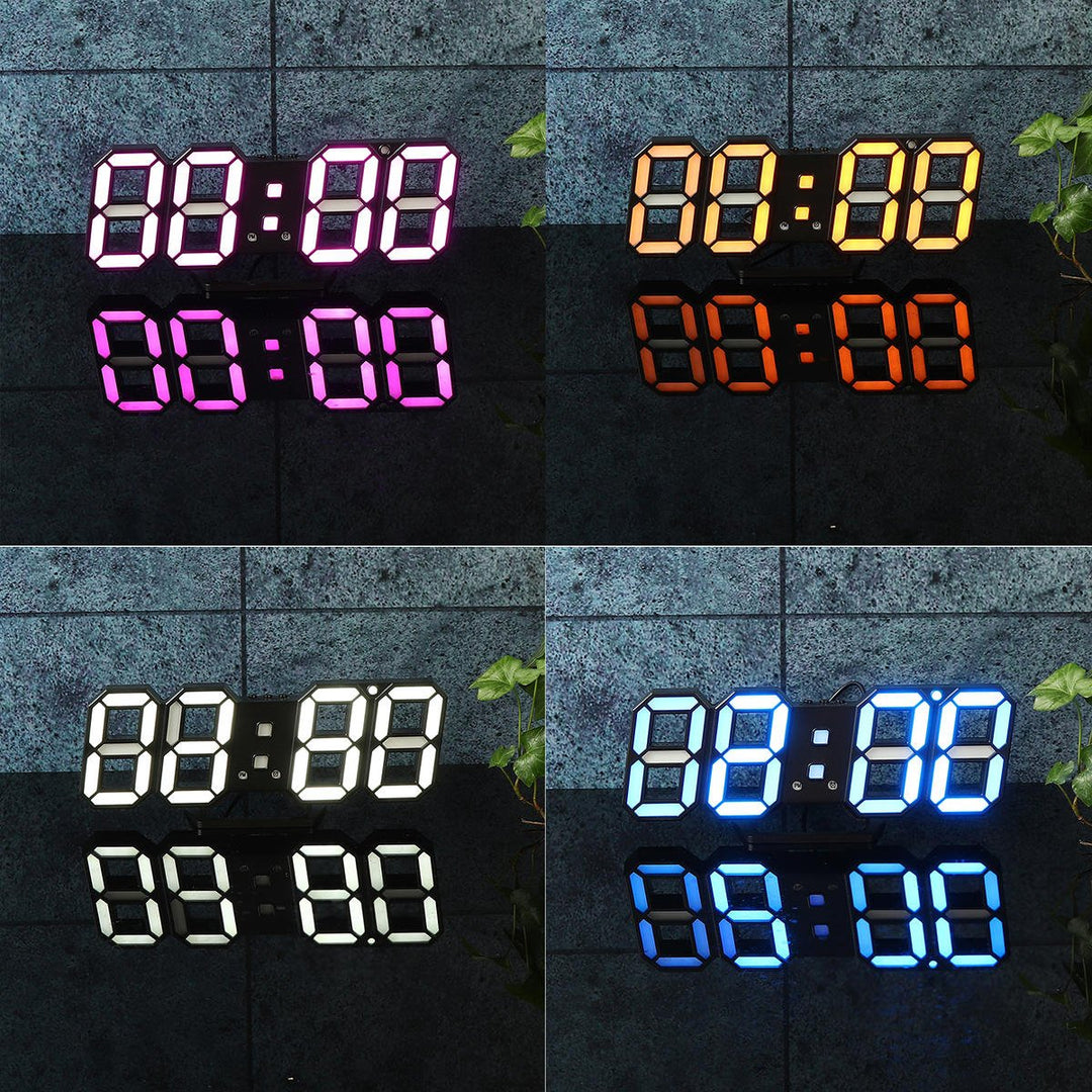 Large Modern Design Digital Led Wall Clock Watches 24 Or 12-Hour Display Image 7