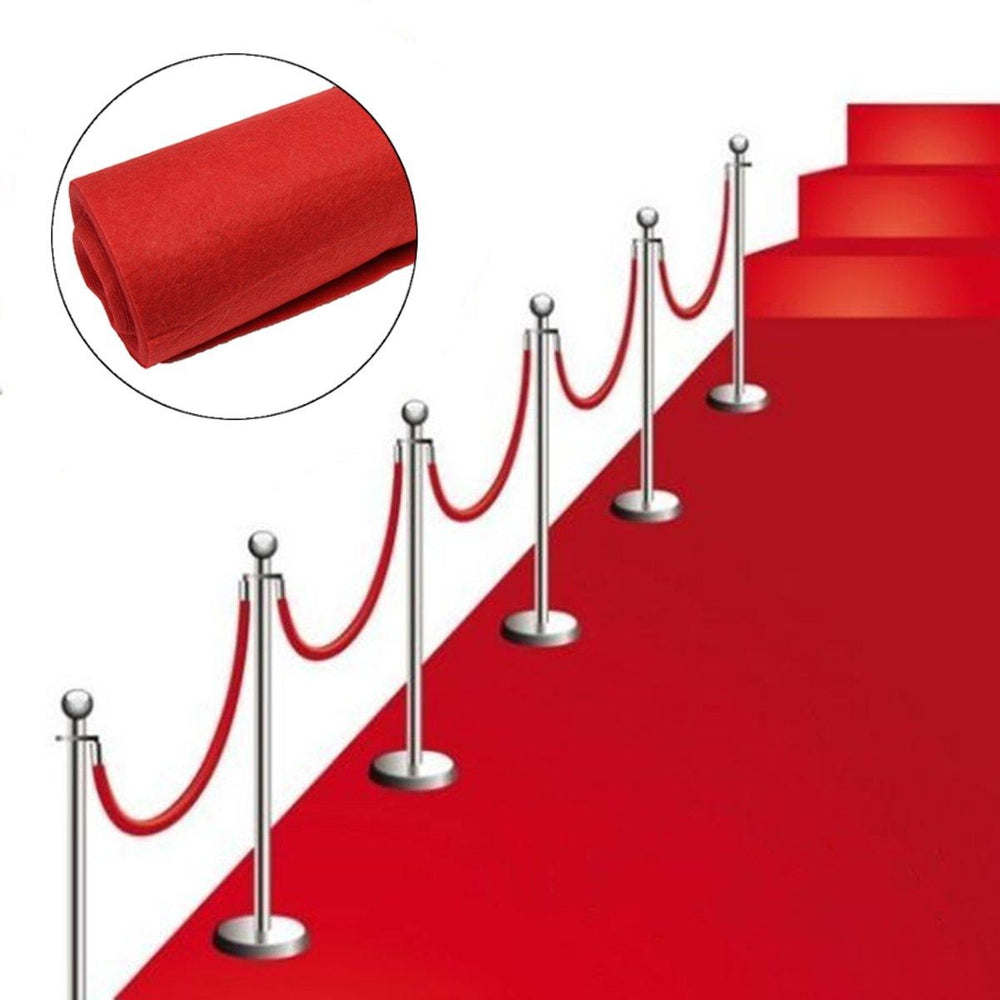 Large Red Carpet Wedding Aisle Floor Runner Hollywood Award Party Decor 65/32ft Image 2