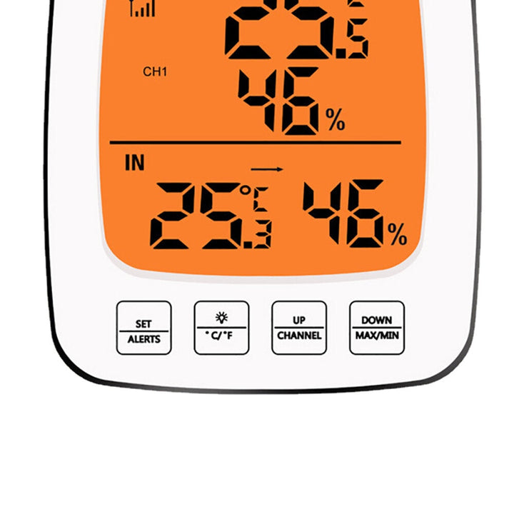 Large Screen Digital Indoor Outdoor Thermometer Hygrometer Temperature Humidity Table Alarm Clock Image 3