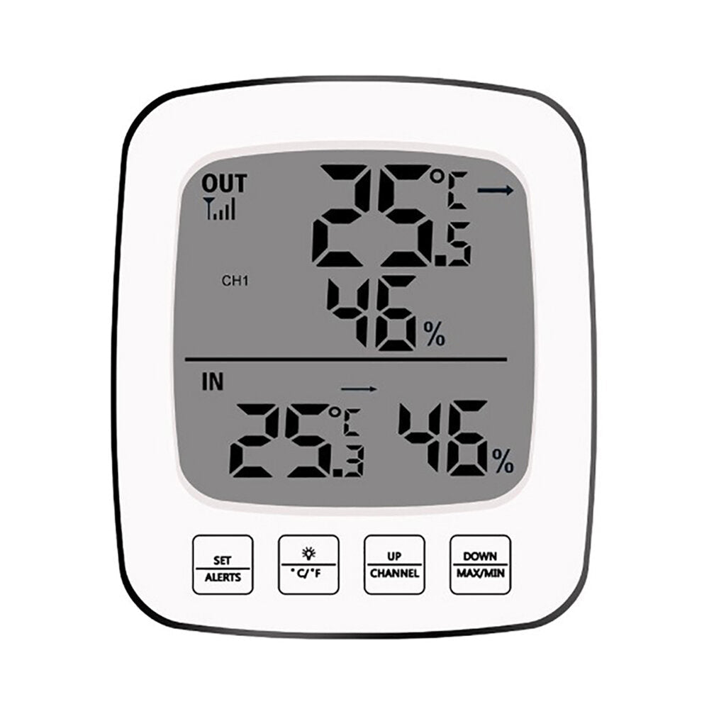 Large Screen Digital Indoor Outdoor Thermometer Hygrometer Temperature Humidity Table Alarm Clock Image 6