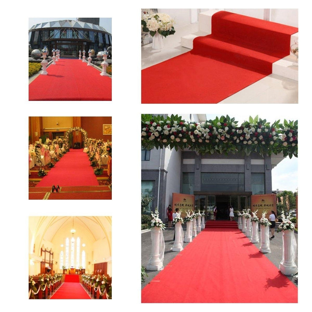 Large Red Carpet Wedding Aisle Floor Runner Hollywood Award Party Decor 65/32ft Image 6