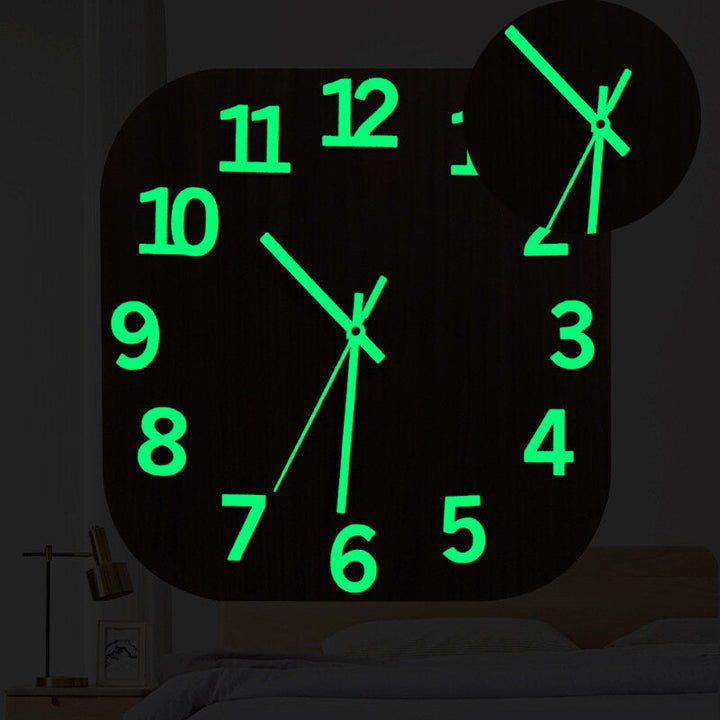 Luminous Clock Wall Clock Living Room Stereo Large Digital Enhancement Long Effect Luminous Clock Bedroom Wall Watch Image 4