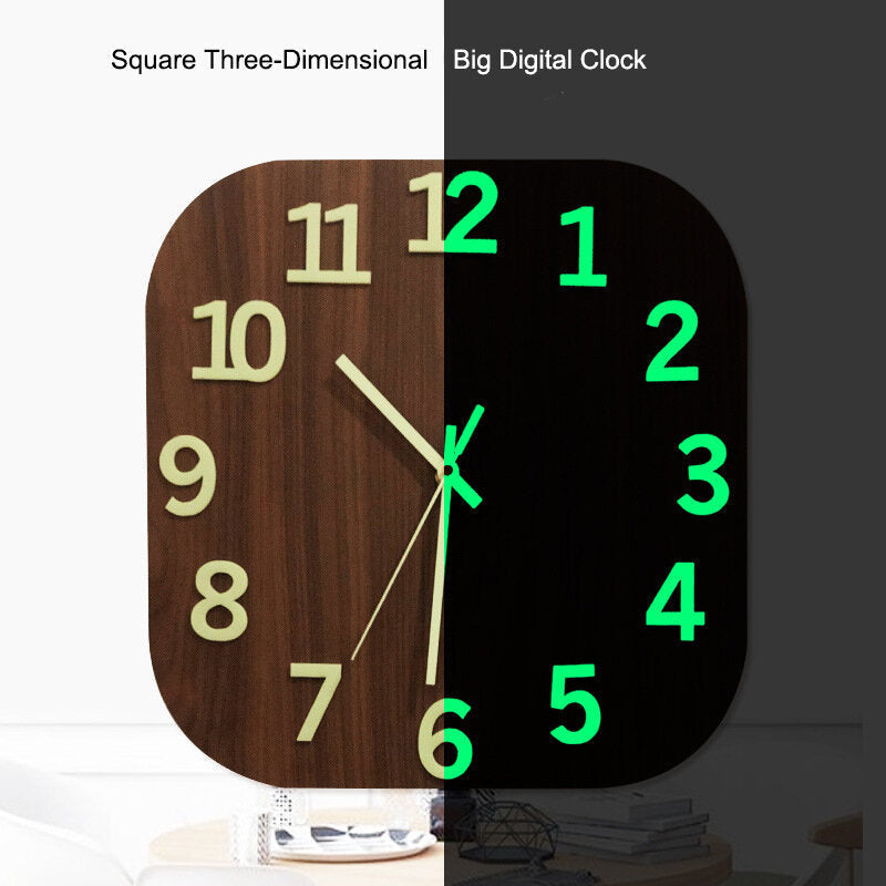 Luminous Clock Wall Clock Living Room Stereo Large Digital Enhancement Long Effect Luminous Clock Bedroom Wall Watch Image 5