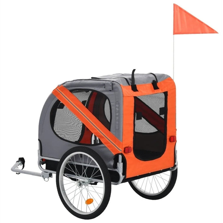 Luxuries Pet Bike Trailer Suitable for Big and Small Dogs, Folding Storage, Detachable, Easy to Install, Breathable Image 3