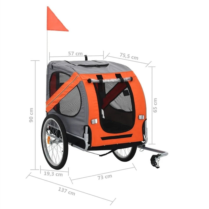 Luxuries Pet Bike Trailer Suitable for Big and Small Dogs, Folding Storage, Detachable, Easy to Install, Breathable Image 7