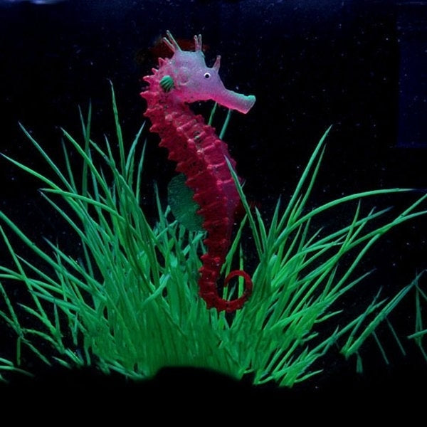 Luminous Artificial Simulated Hippocampus Environmentally Friendly Material Aquarium Fish Tank Decor Image 1