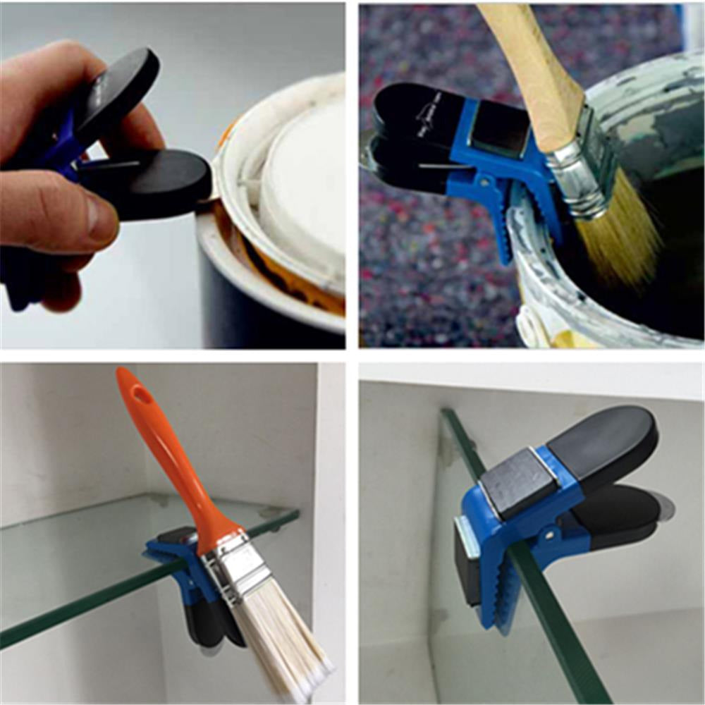 Magnetic Paintbrush Holder Clamp 2 Magnets DIY Paint Tools With Can Tin Lid Opener Image 8