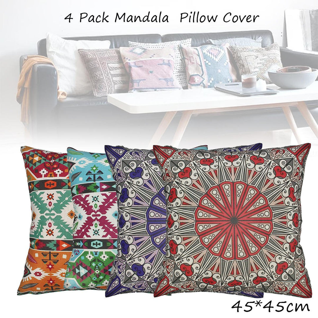 Mandala Series National Wind Theme Pillow Cover and Cushion Cover Image 1