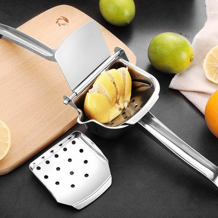 Manual Fruit Juicer Stainless Steel Crusher Squeezer Hand Press Lemon Orange Image 2