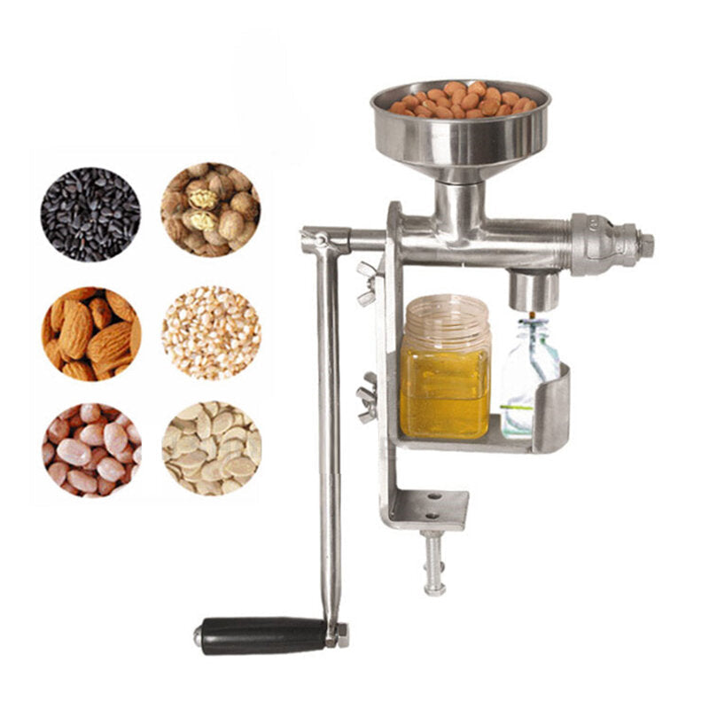 Manual Oil Press Machine Stainless Steel for Seeds Nuts Beans Image 2