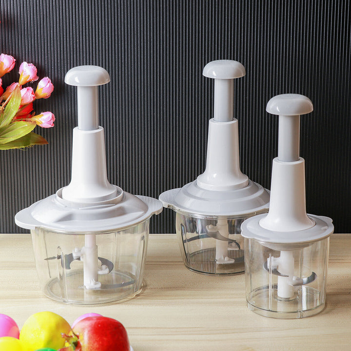 Manual Food Meat Grinder Vegetables Chopper Hand Press Blender Mixer 0.7/1.5/2L Image 2