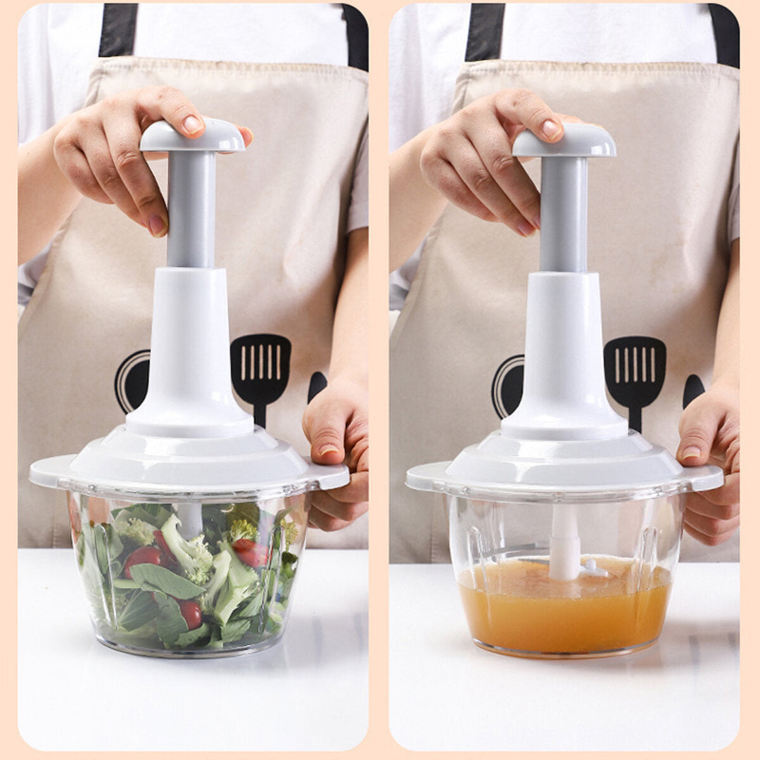 Manual Food Meat Grinder Vegetables Chopper Hand Press Blender Mixer 0.7/1.5/2L Image 5