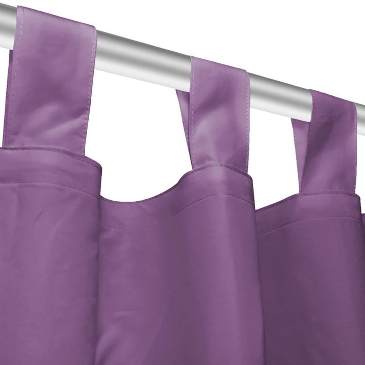 Micro-satin Loop Curtains With loops 140  175 cm Pack 2 Image 3