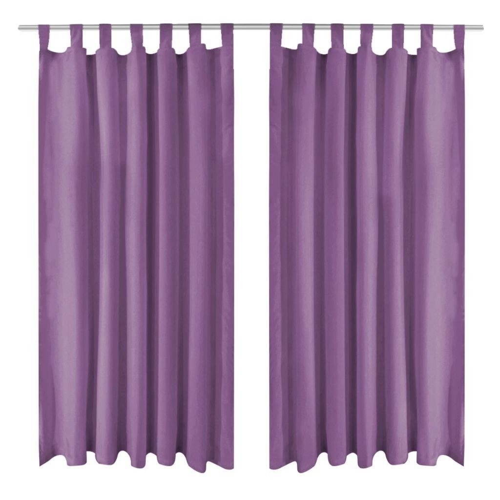 Micro-satin Loop Curtains With loops 140  175 cm Pack 2 Image 4