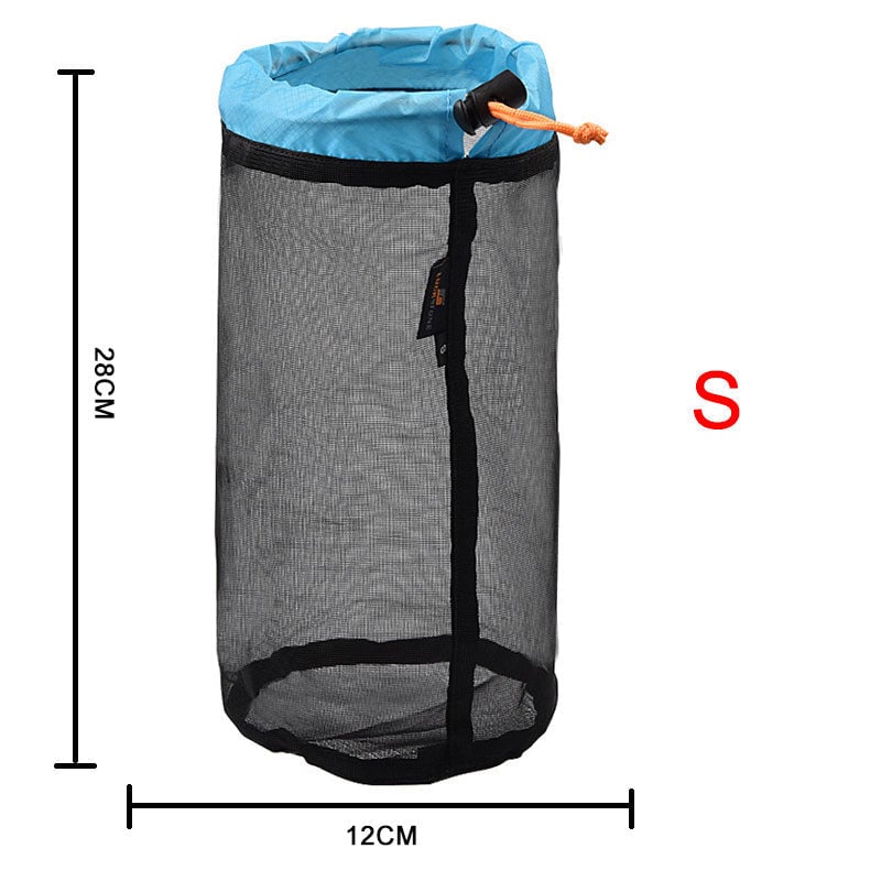 Mesh Storage Bag Lightly Organize Sack Camping Hiking Compression Bags Travel Accessories Polyester Drawstring Pocket Image 1