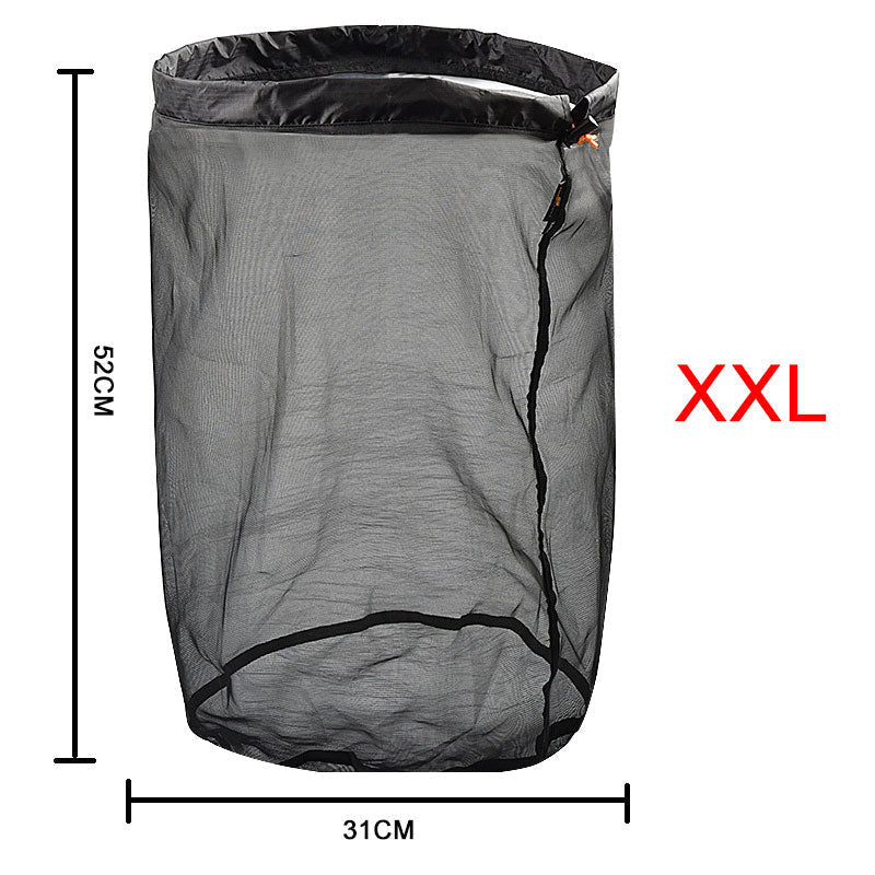 Mesh Storage Bag Lightly Organize Sack Camping Hiking Compression Bags Travel Accessories Polyester Drawstring Pocket Image 1