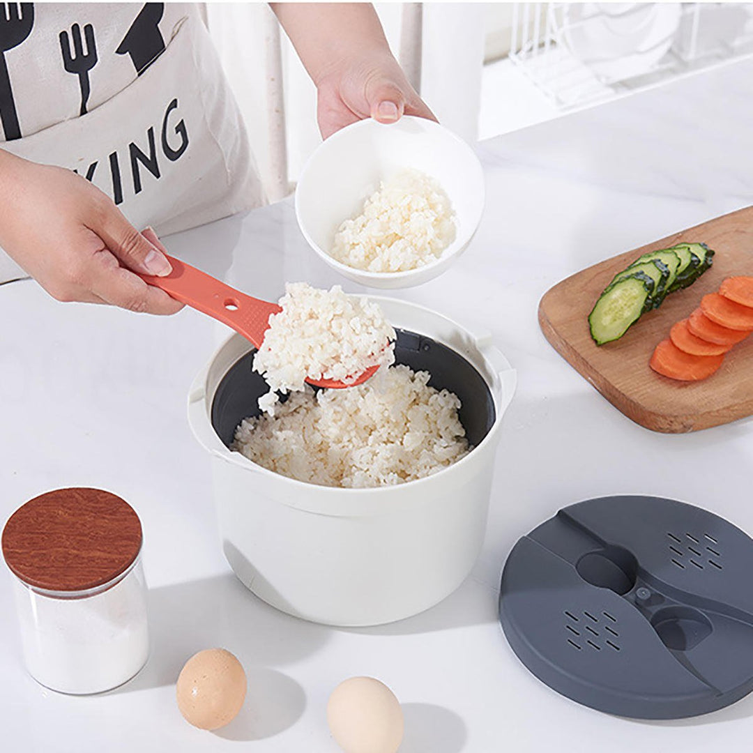 Microwave Rice Cooker Microwave Rice Steamer Bowl Cooker Tools Kitchen Utensils Image 2