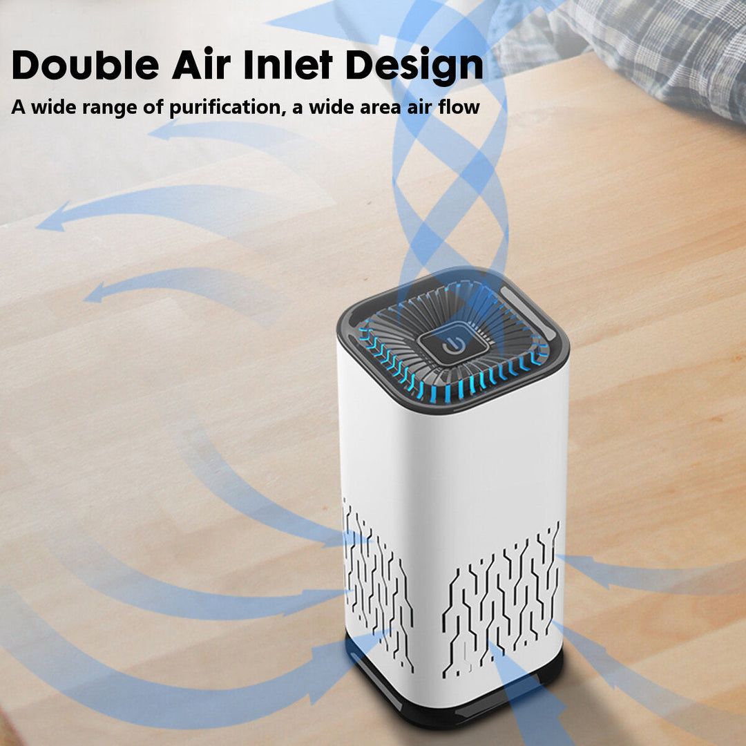 Mini Air Purifier With 7-Color Light USB Smart Home Car Fresh Oxygen Ionizer Smoke Cleaner Image 7