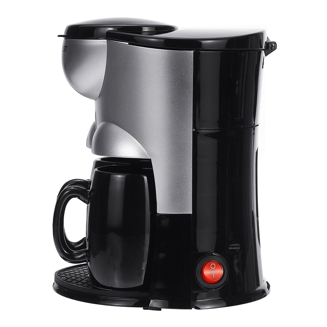 Mini Coffee Maker Ceramic Double Cup Automatic Home Small American Coffee Machine Image 7