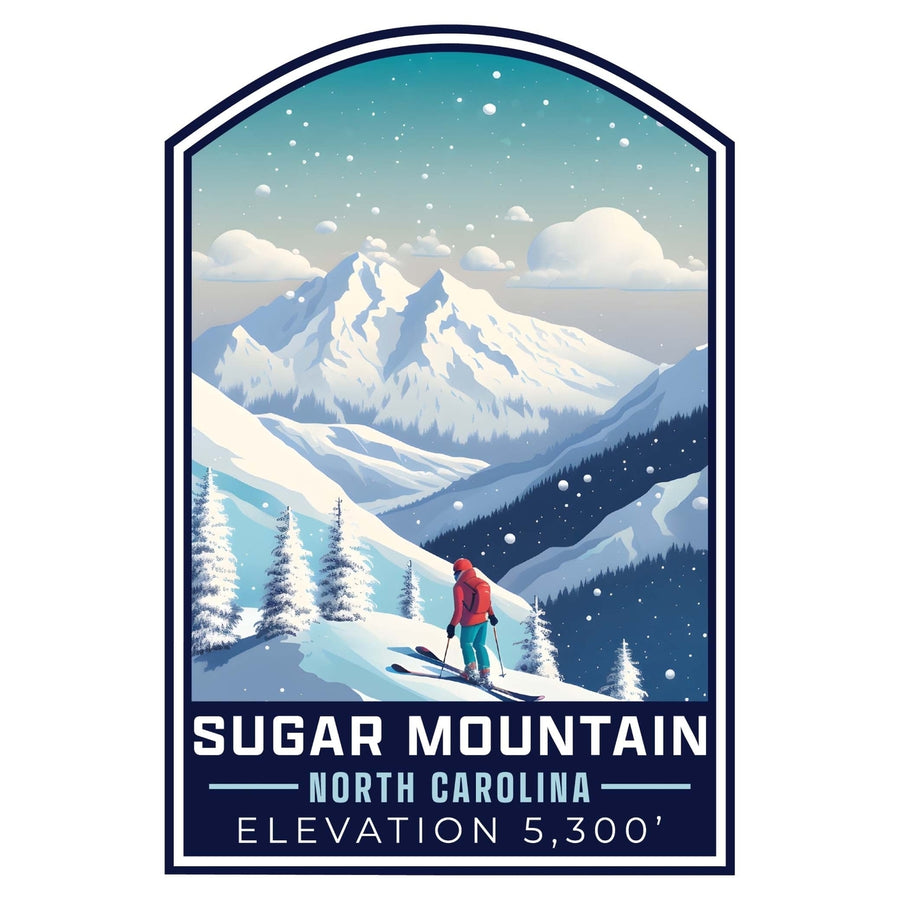 Sugar Mountain North Carolina Design B Souvenir Vinyl Decal Sticker Image 1