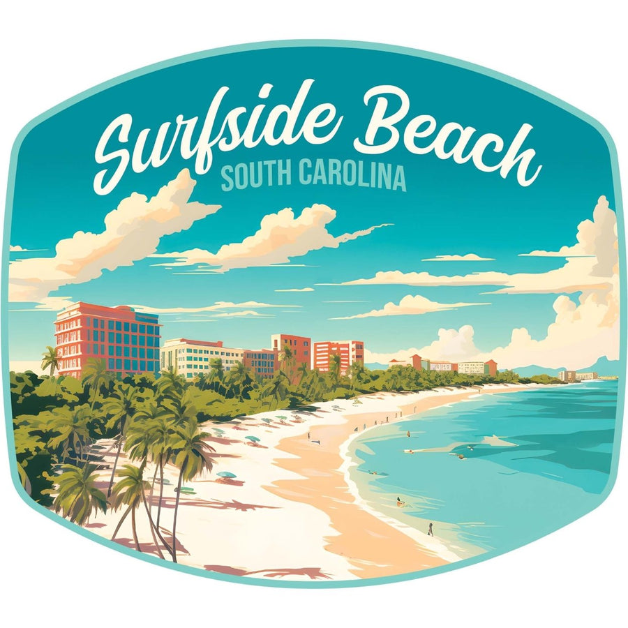 Surfside Beach South Carolina Design B Souvenir Vinyl Decal Sticker Image 1