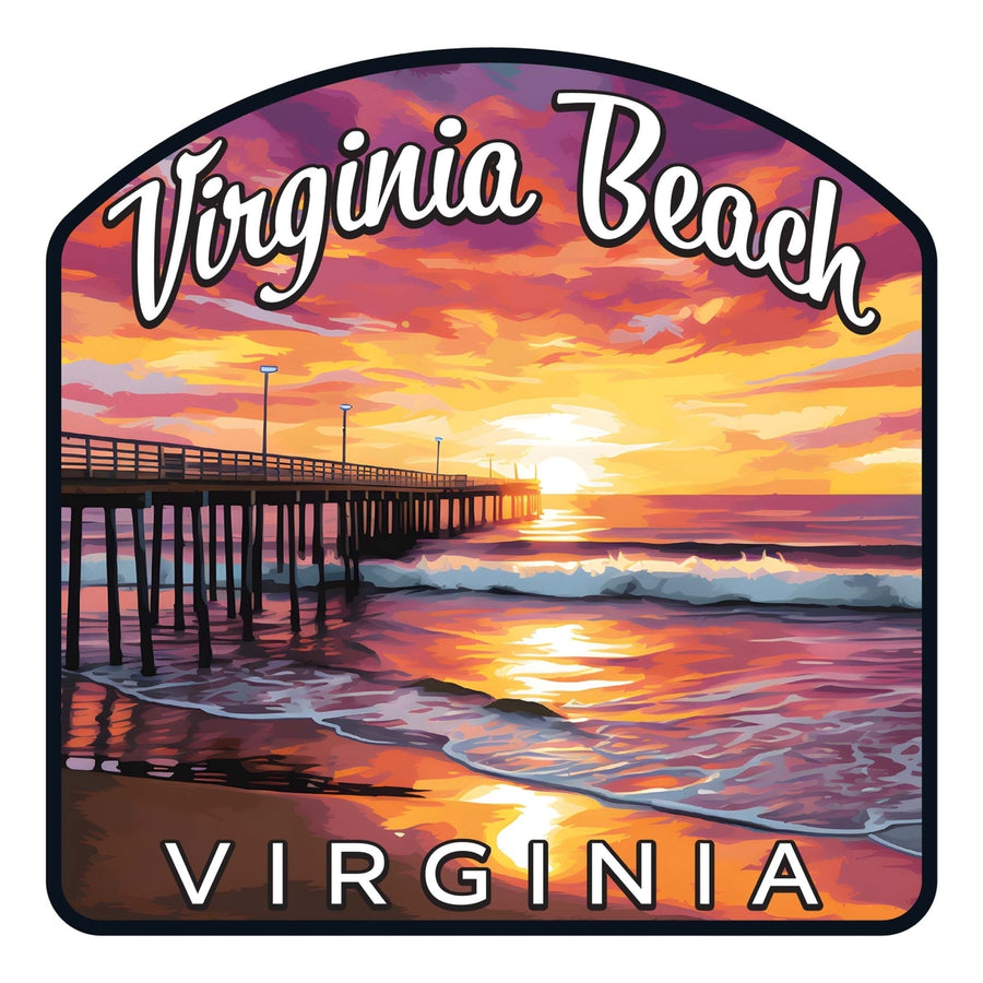 Virginia Beach Viginia Design A Souvenir Vinyl Decal Sticker Image 1