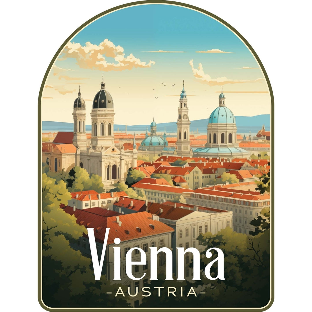 Vienna Austria Design A Souvenir Vinyl Decal Sticker Image 1