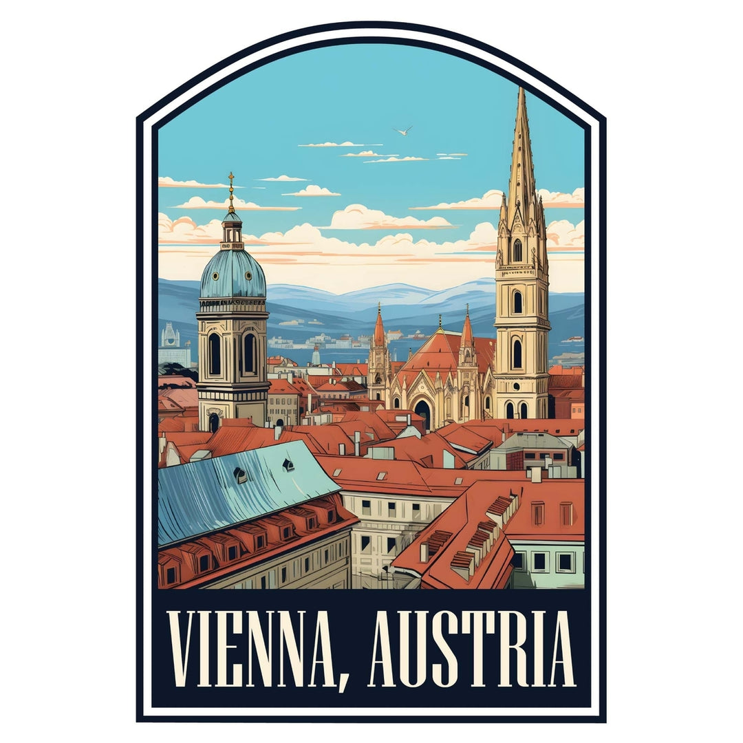 Vienna Austria Design B Souvenir Vinyl Decal Sticker Image 1