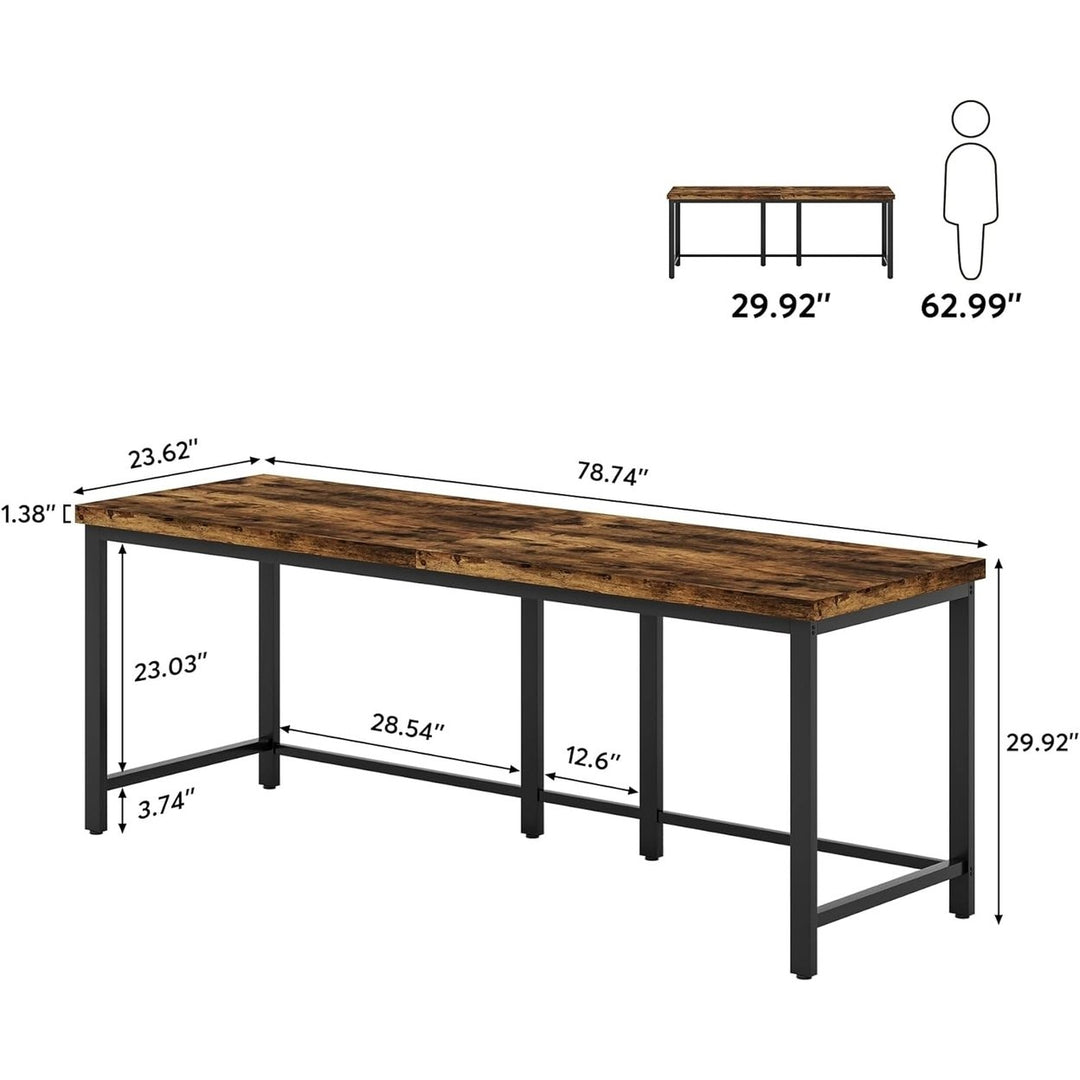 Tribesigns 78.7 Inch Double Computer Desk Extra Long Workstation for Two Users Image 6