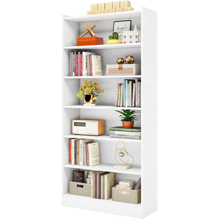 Tribesigns 78-Inch Tall White Bookcase 7-Tier Storage Bookshelves Modern Design Image 6