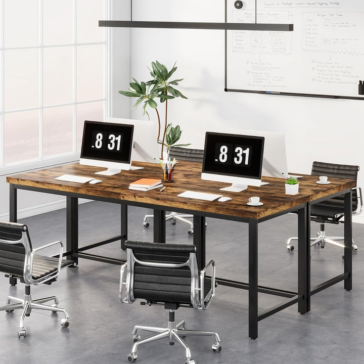 Tribesigns 78.7 Inch Double Computer Desk Extra Long Workstation for Two Users Image 4