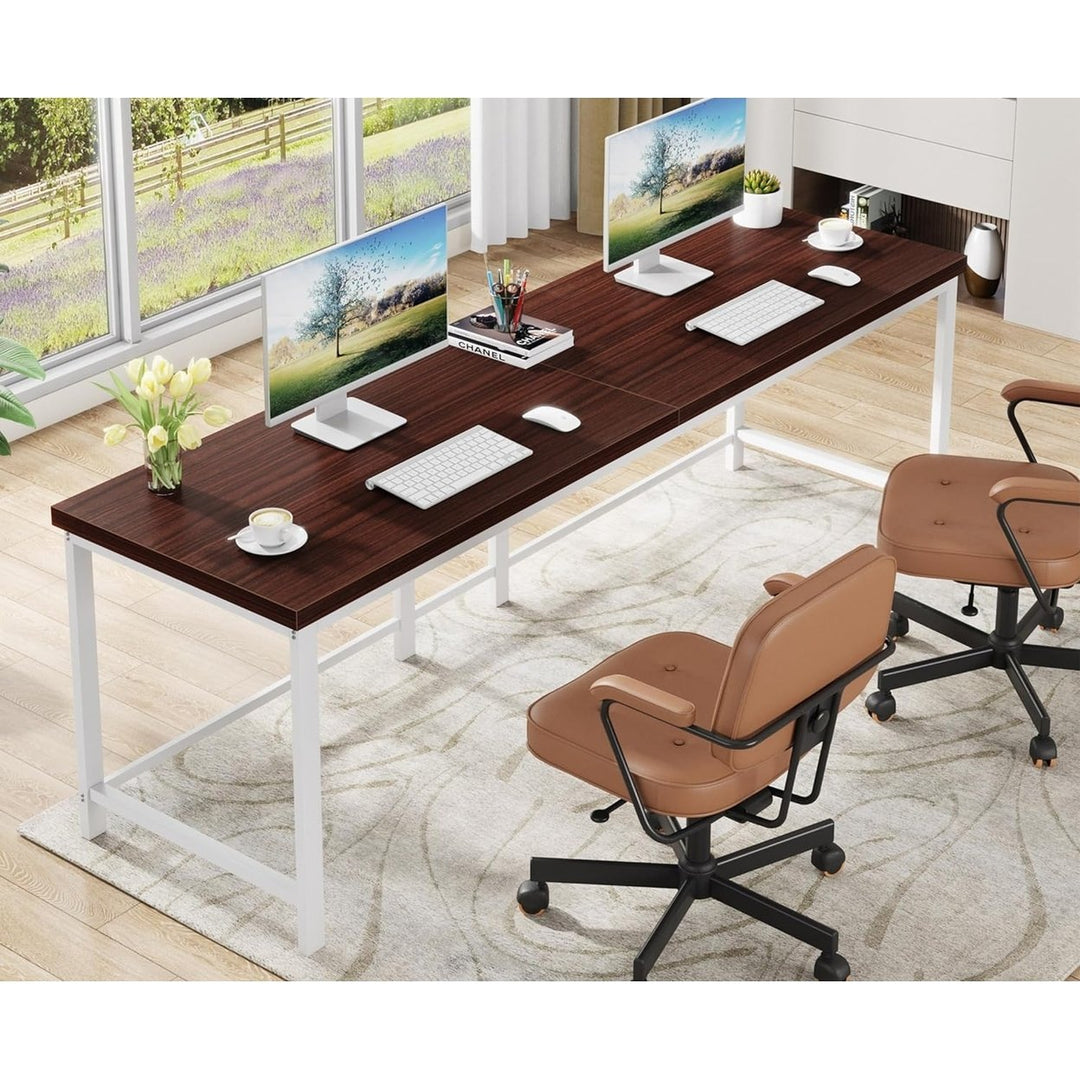 Tribesigns 78.7 Inch Double Computer Desk Extra Long Workstation for Two Users Image 1