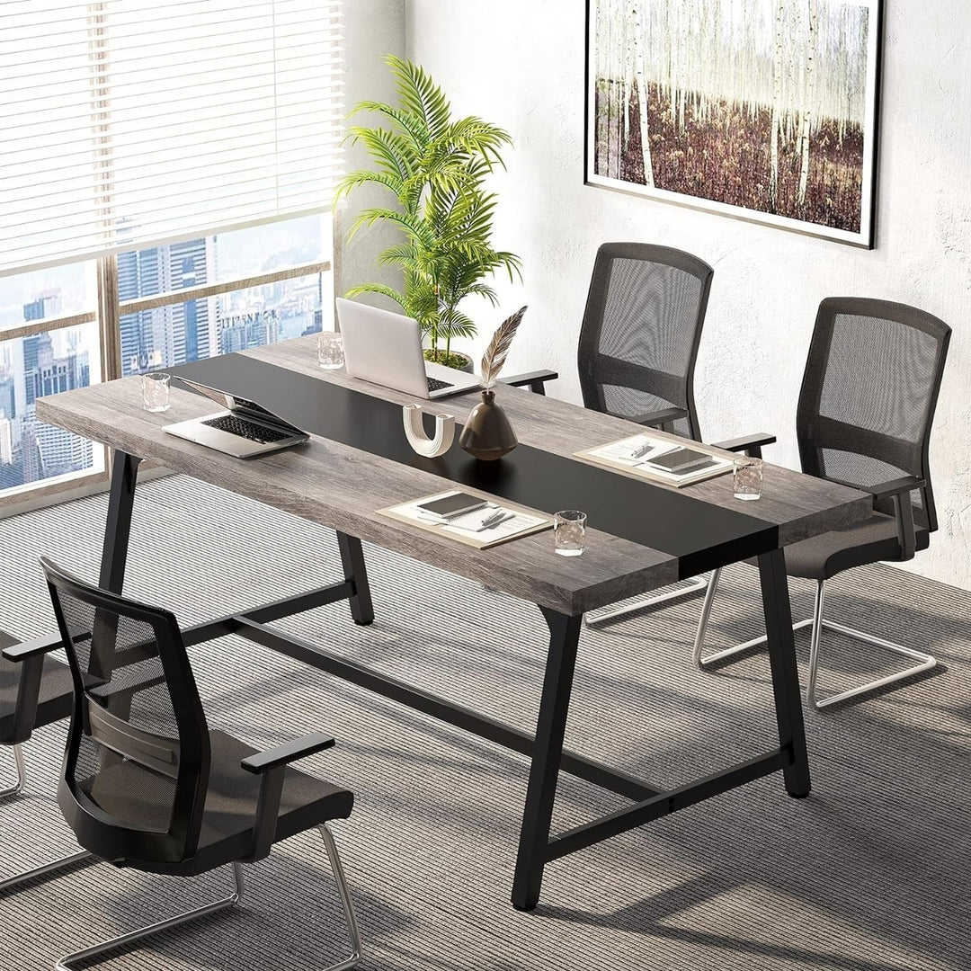 Tribesigns Conference Table 70.87in Rectangle Modern Meeting Table for Office Image 1